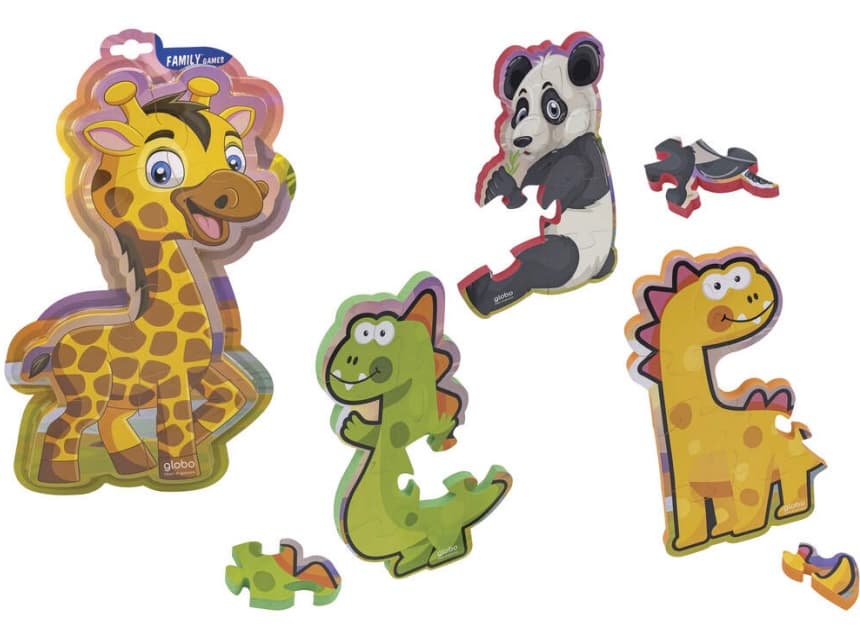 Szivacsos dinoszauruszos / állatfigurás puzzle - 8 darabos