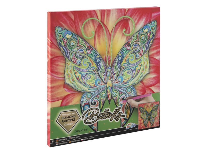 Gyémánt festés vászonra, Pillangó