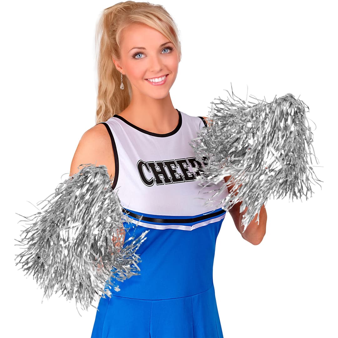 Ezüst pompom 1 pár